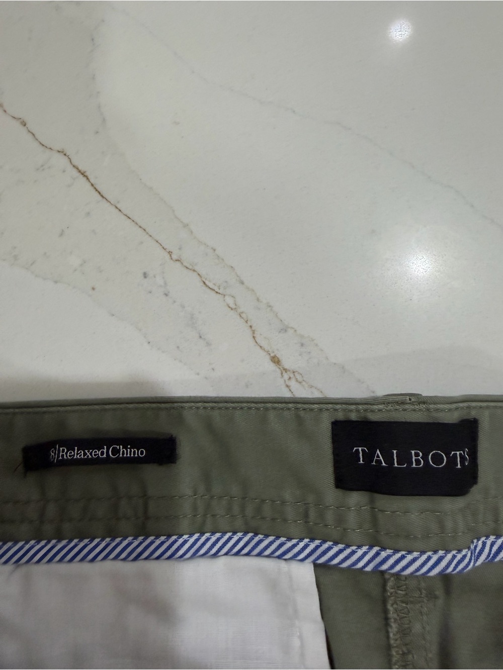 Womens Olive Green Chino Pants - Picture 3 of 3